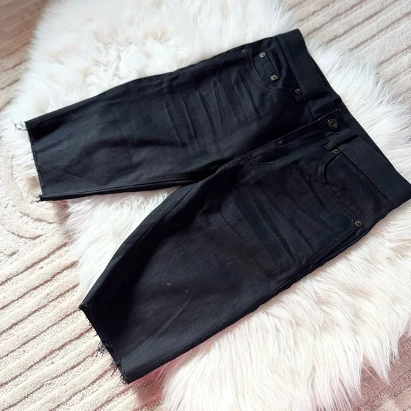 Saint Laurent Black Denim Bermuda Shorts - Picture 7 of 16